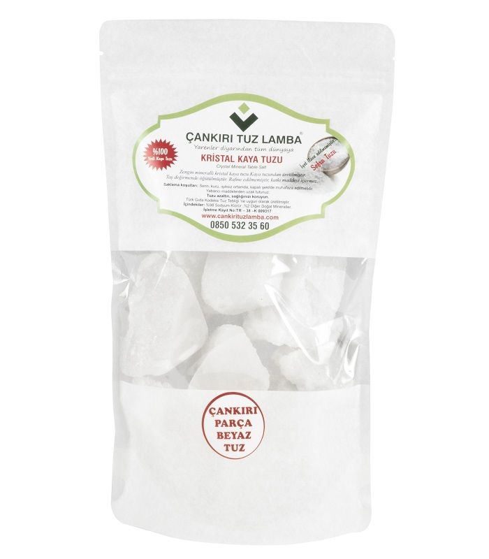 Stück weißes Çankırı-Steinsalz 1 KG NATÜRLICHES MINERAL-KRISTALLSALZ