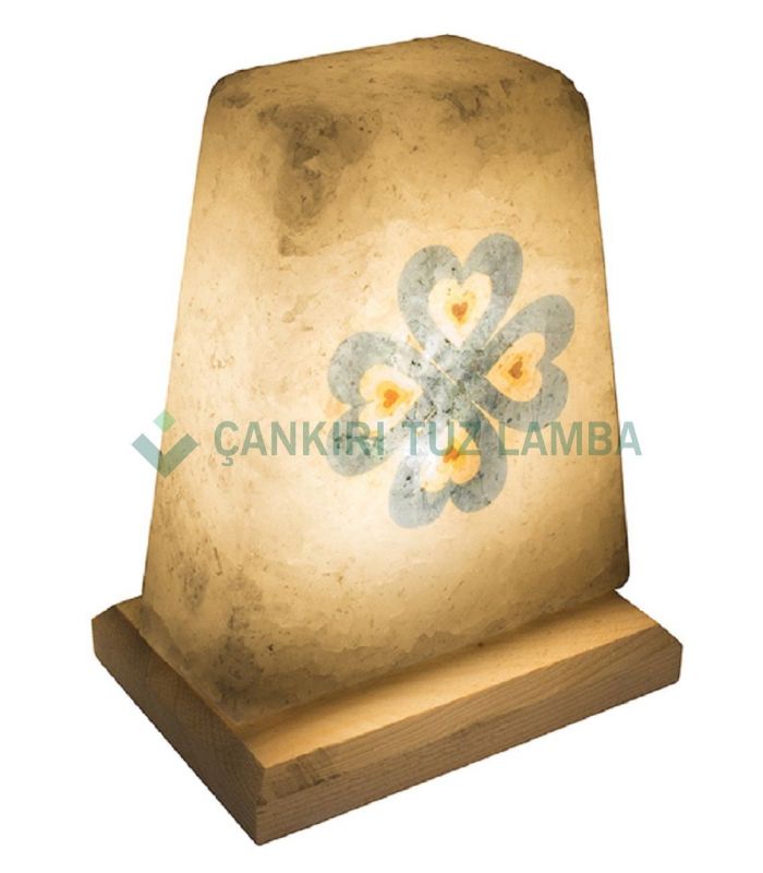 Ebru-Kunst Geformte Salzkristalllampe