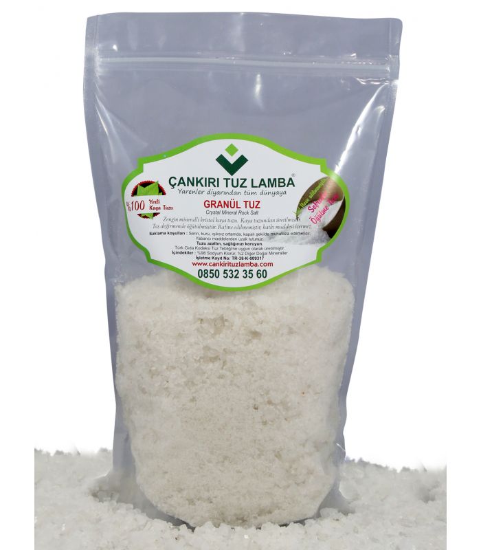 Çankırı Granulated Rock Salt 1 KG MINERAL TABLE SALT FOR GRINDING