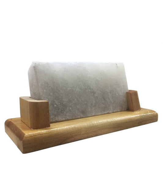 Salt Name Tag with Wooden Base