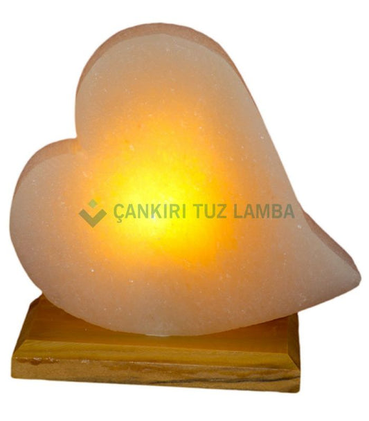 White Heart Salt Lamp