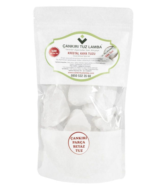 White Chunk Çankırı Rock Salt 1 KG NATURAL MINERAL CRYSTAL SALT