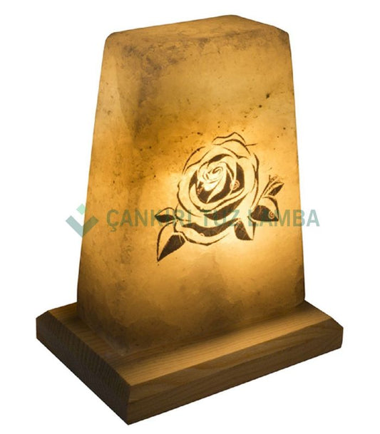 Flower Patterned Salt Lamp