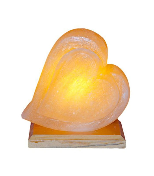 Double Heart Salt Lamp