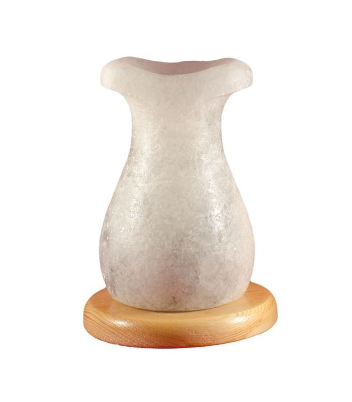 Salzlampe mit schmalhalsiger Vase
