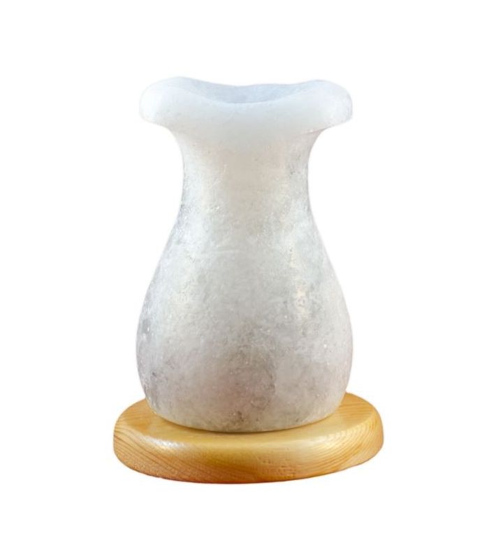 Salzlampe mit schmalhalsiger Vase
