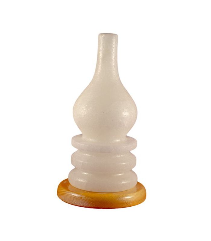 Salzlampe in Form einer Petroleumlampe