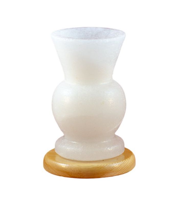 Zweistufige Vase Salzkristallleuchte