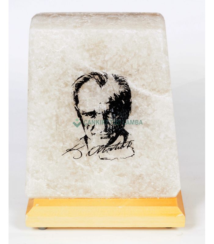 Salzlampe mit Kemal-Atatürk-Motiv