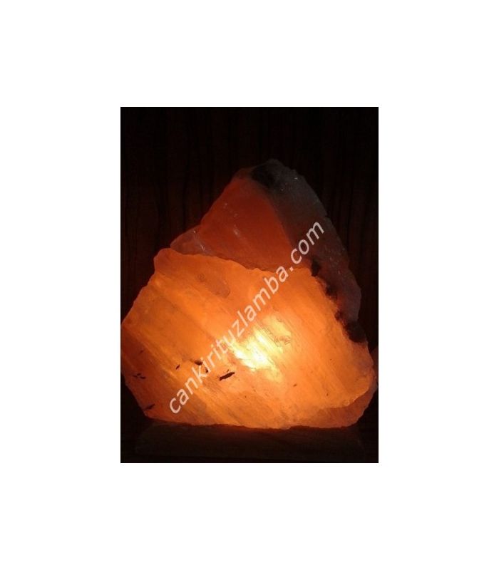 Rote glänzende Salzkristalllampe 2 kg