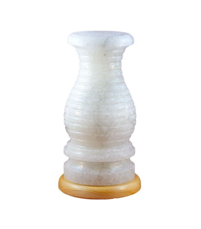 Gebogene lange Vasen-Salzlampe