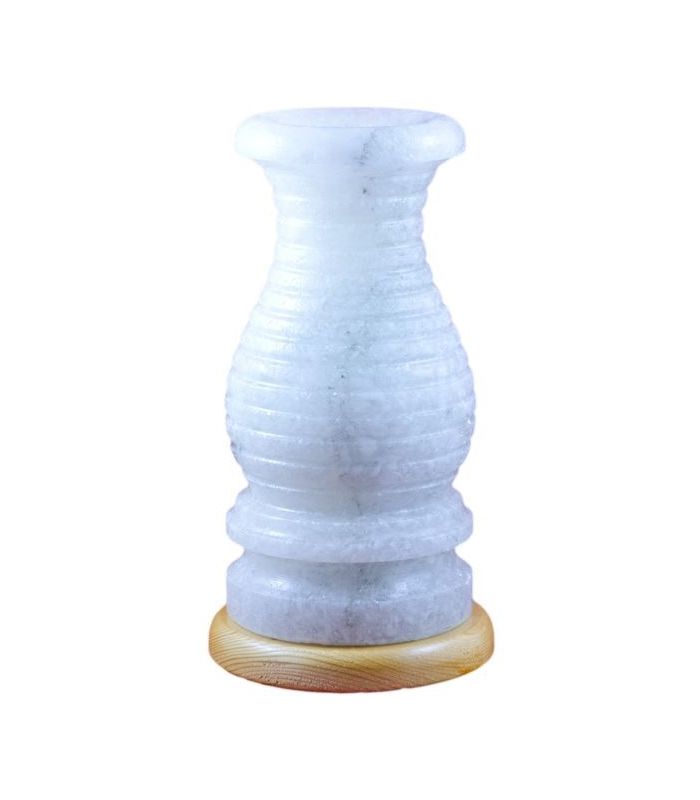 Gebogene lange Vasen-Salzlampe