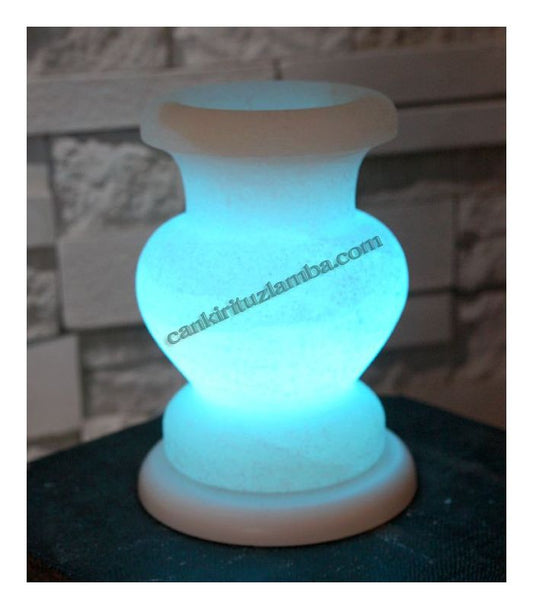Blue Vase Salt Lamp