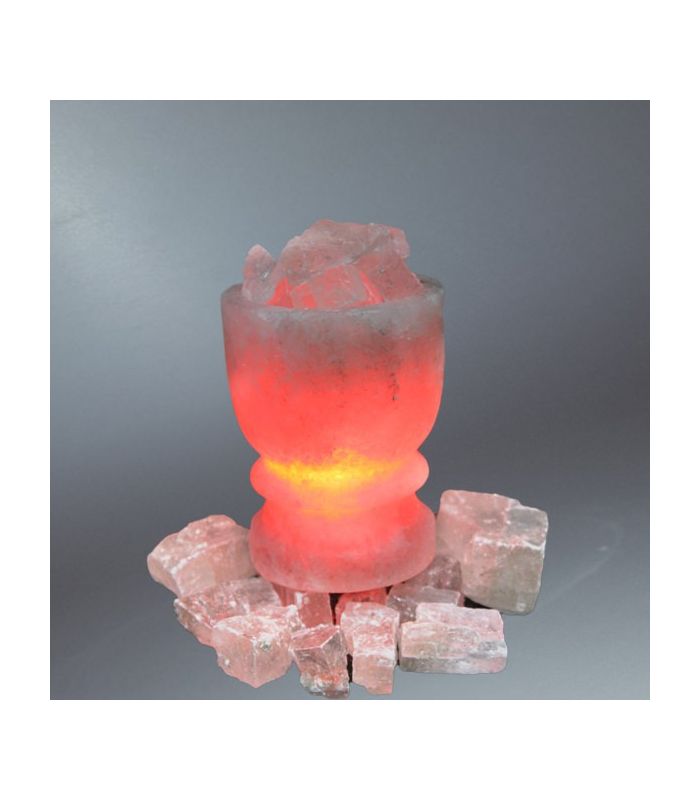 Sole Kristall-Salzschale Geformte Salzlampe