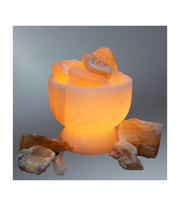Salzschale Salzlampe (mit rotem Salz)