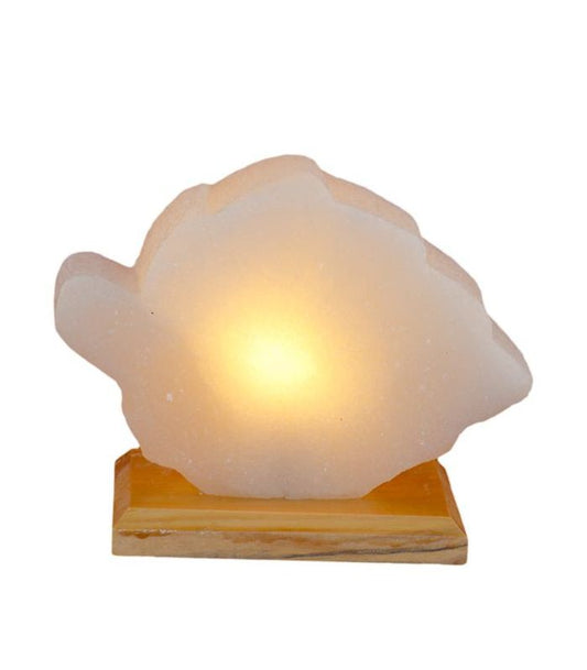 Leaf-Shaped Rock Salt Lamp